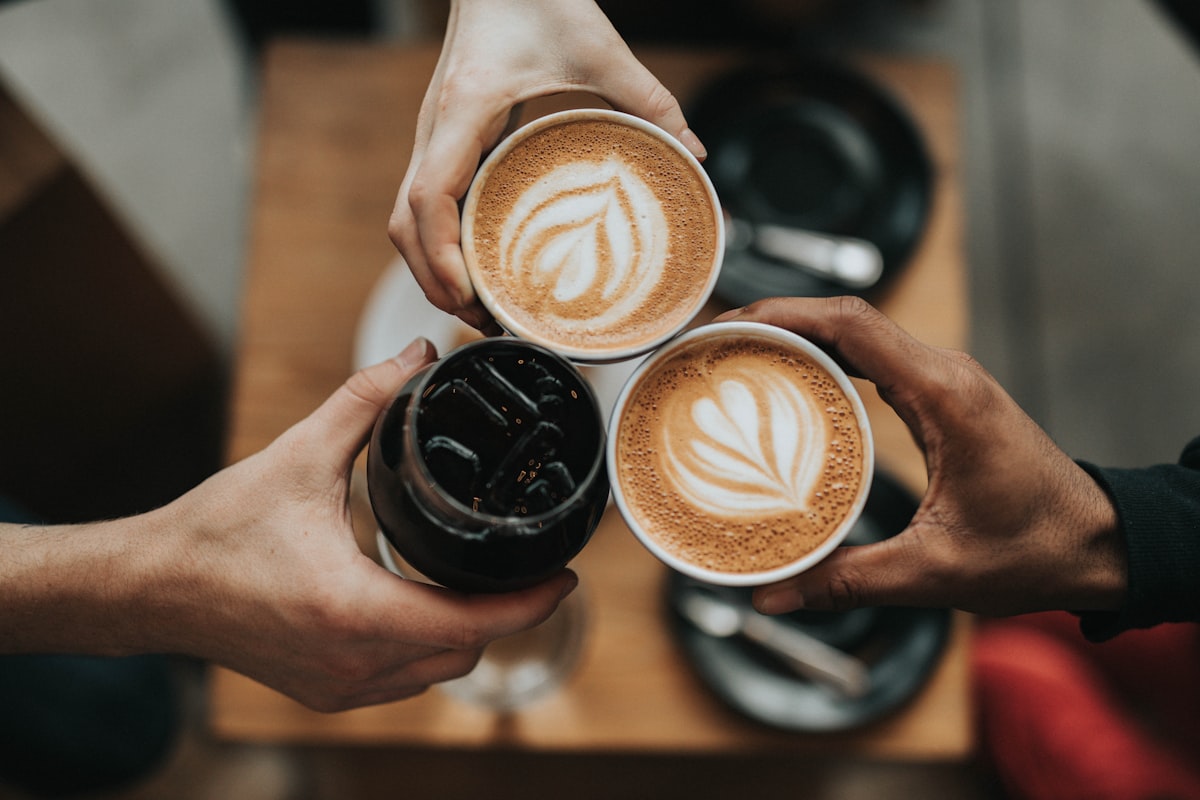 Hand-crafted latte art in a coffee cup
